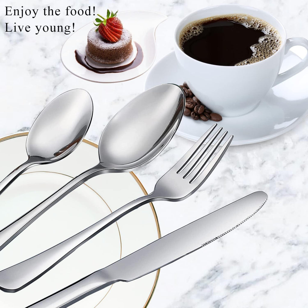 12 Pcs Dinner Forks  Top Food Grade Stainless Steel Silverware Set  7.1 inch Flatware  Table Forks Use for Home Kitchen Restaurant  Mirror Polished & Dishwasher Safe