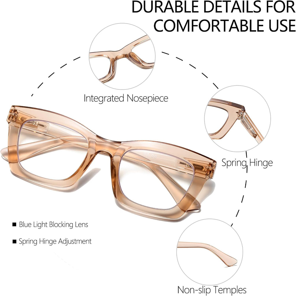 Oprah- Readers for Women - Stylis Style Reading Glasses with Blue Light Blocking and Spring Hinge