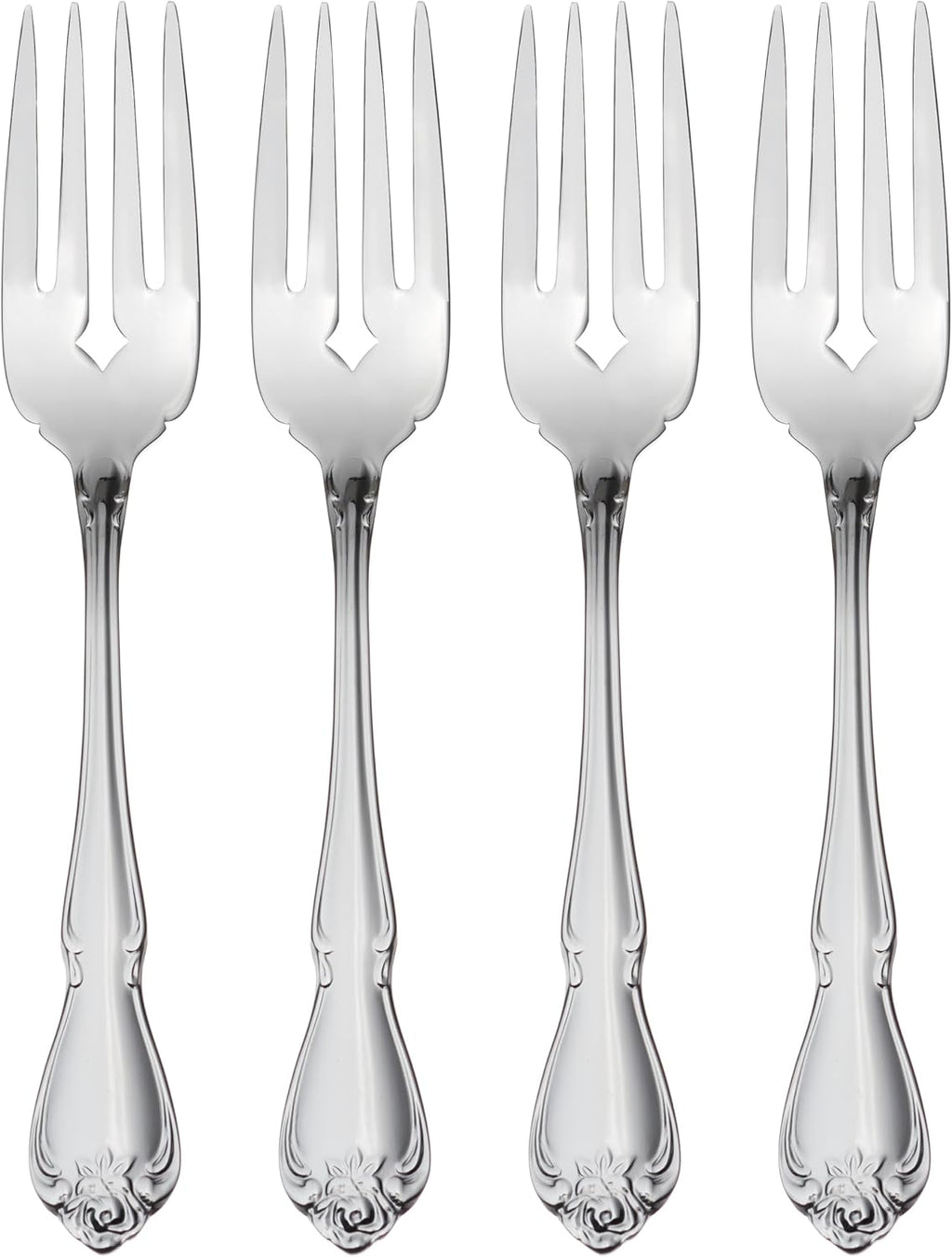 Oneida True Rose Everyday Flatware Salad Forks  Set of 4