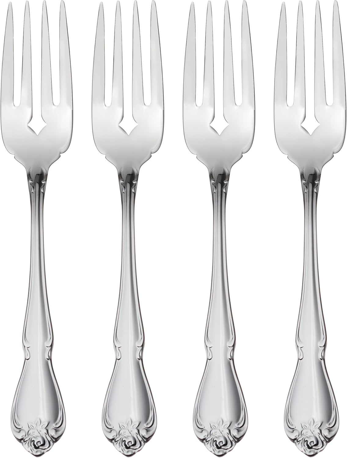 Oneida True Rose Everyday Flatware Salad Forks  Set of 4