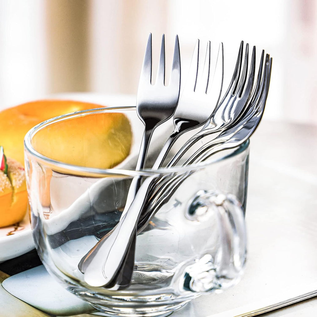 Dessert Forks Set of 12  5.5Inches  Stainless Steel Cocktail Fork  Appetizer Small Forks  Fruit Salad Fork for Party  Hotel  Restaurant，Dishwasher Safe