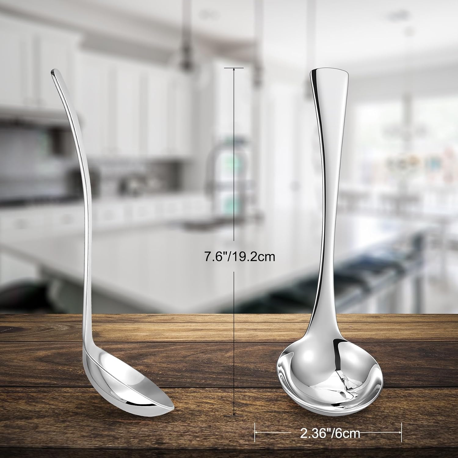 KEAWELL Austin Gravy Ladle  18/10 Stainless Steel  7.6 inch  Silver  Dishwasher Safe (1)