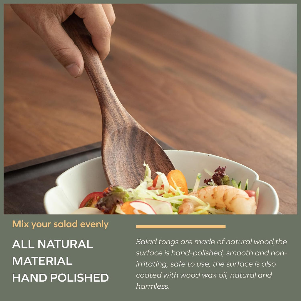 Muso Wood Acacia Salad Servers 10-inch set of 2 (Acacia salad servers)