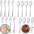 24 Pcs Forks and Spoons Silverware Set  Food Grade Stainless Steel Flatware Cutlery Set for Home  Kitchen and Restaurant  12 Dinner Fork(8") and 12 Teaspoon(6.7")  Mirror Polished  Dishwasher Safe