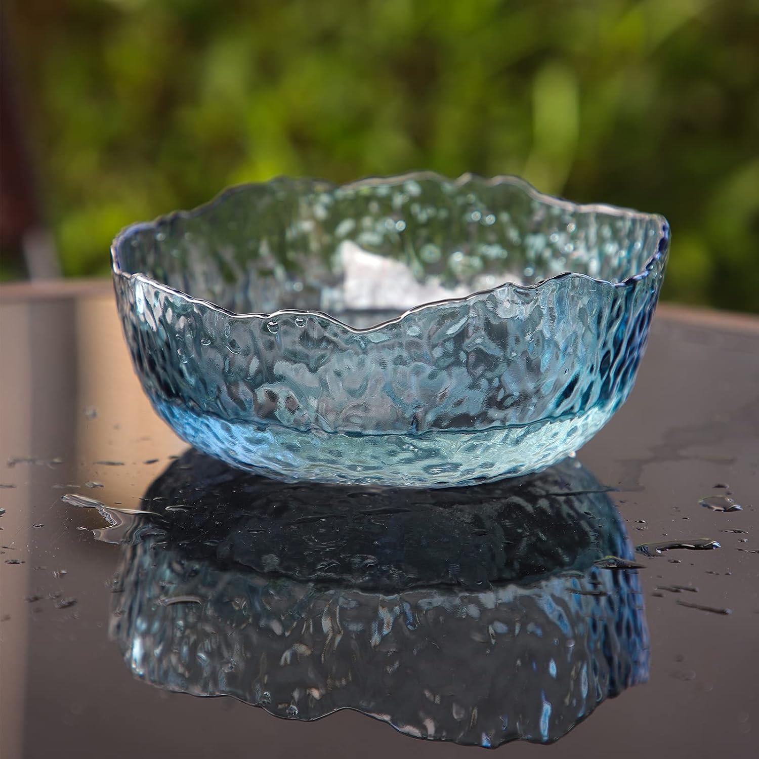TOSSOW Glass Salad Bowl Irregular Shape Serving Bowls  25 oz Pyrex Mixing Bowls for Kitchen Prep  Fruit  Snack  Dessert  and Candy Dishes or Nut Bowls(Grey)