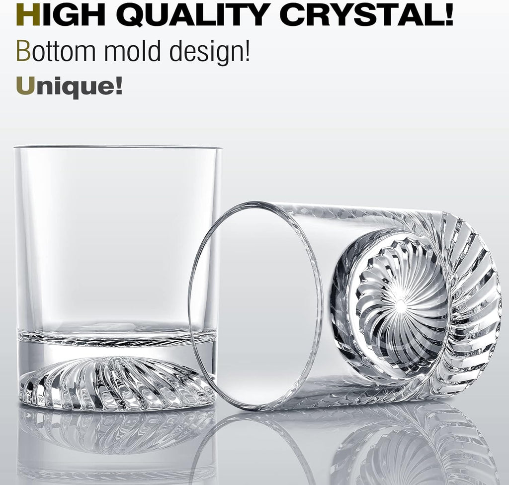 Whiskey Glasses Old Fashioned Glasses Set of 4 12oz Rocks Glasses Gift for Men Women Drinking Bourbon Scotch Cocktails Rum Cognac Vodka at Home Bar
