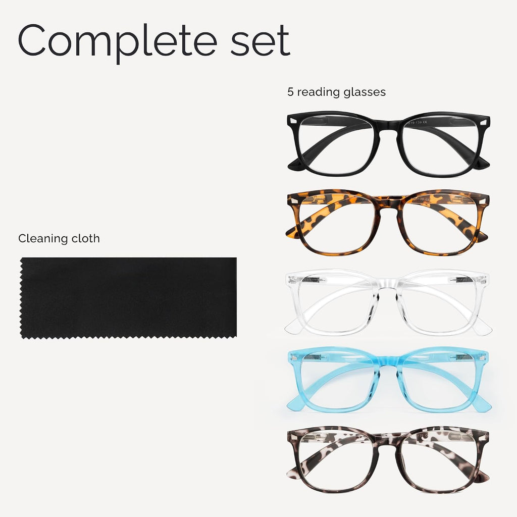 CCVOO 1.75 Reading Glasses for Women  Eye glasses  Blue Light Readers for Women  Cheaters