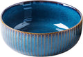 CSYY Salad Bowl 66 Oz  8" Large Soup Bowls  Porcelain Round Serving Bowl Blue Decorative Bowl for Salad  Chip  Cereal  Fruits and Pasta (1pc)