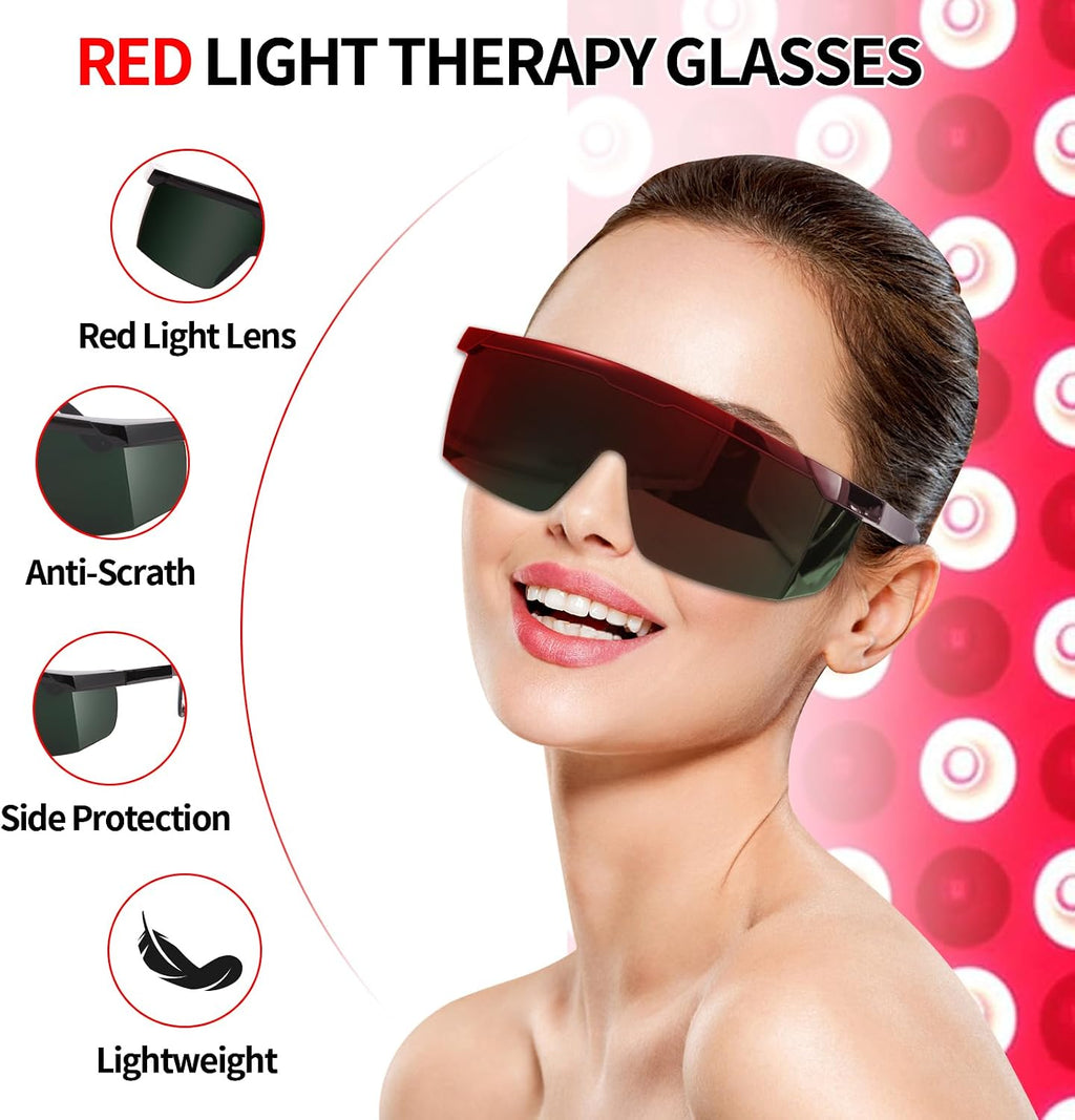 FreeMascot IPL 200nm-2000nm Laser Safety Glasses for Laser Hair Removal Treatment and Laser Cosmetology Operator Eye Protection with Case (Green)