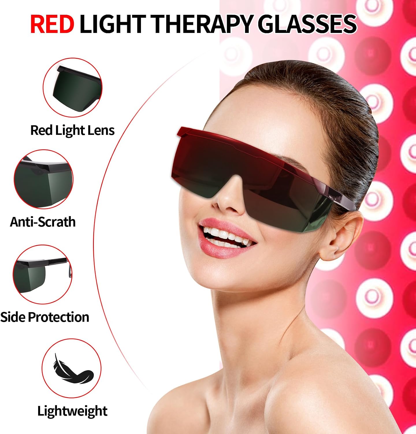 FreeMascot IPL 200nm-2000nm Laser Safety Glasses for Laser Hair Removal Treatment and Laser Cosmetology Operator Eye Protection with Case (Green)