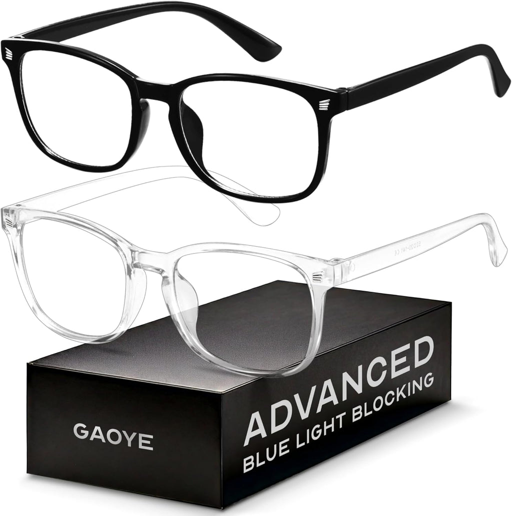 Blue Light Blocking Glasses - Fashion Square Eyeglasses  Anti UV Ray Computer Gaming Glasses Blue Blockers for Women/Men