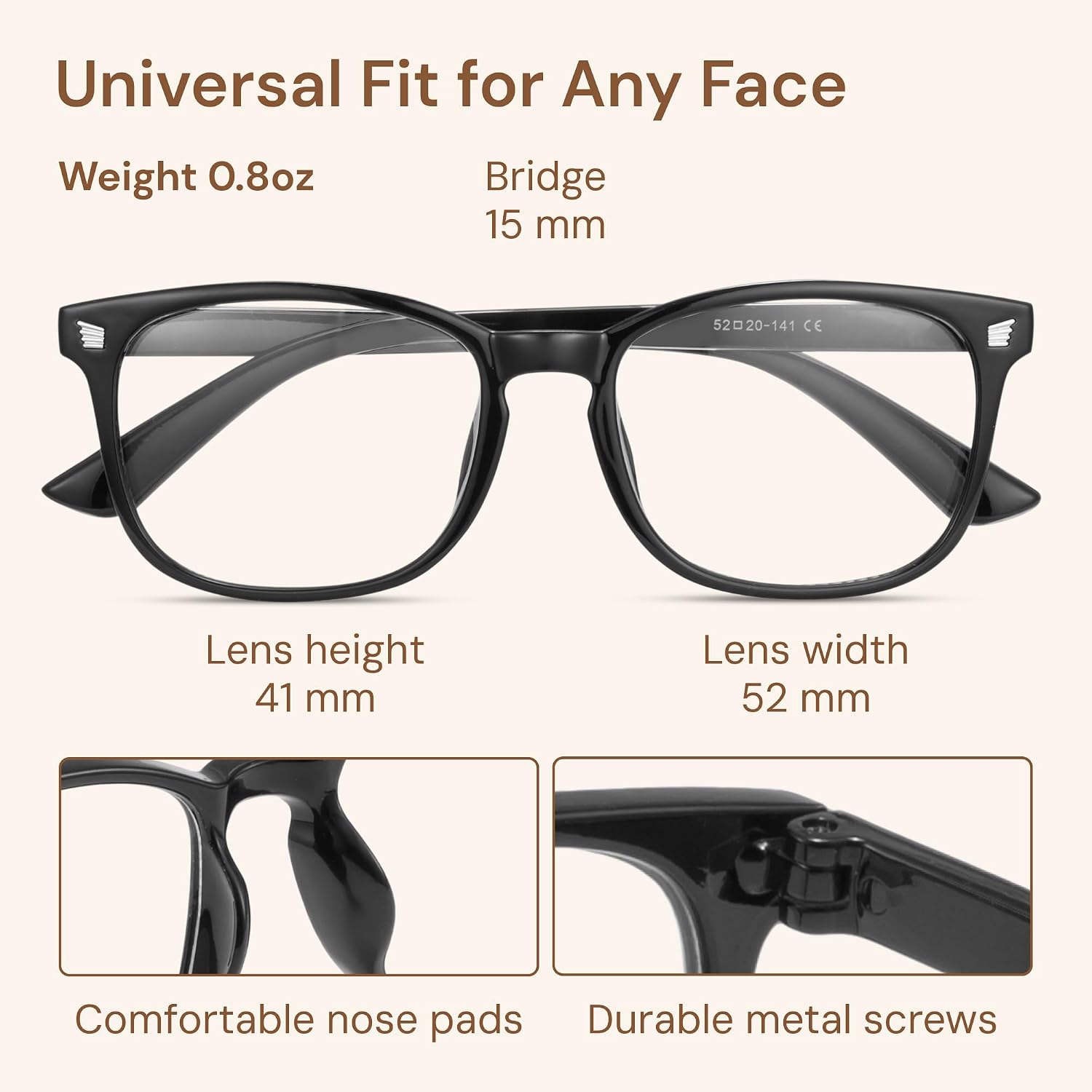 Gaoye Stylish Blue Light Glasses for Woman - Computer Glasses for Blue Light Blocking - Lightweight Frames - 3 pack