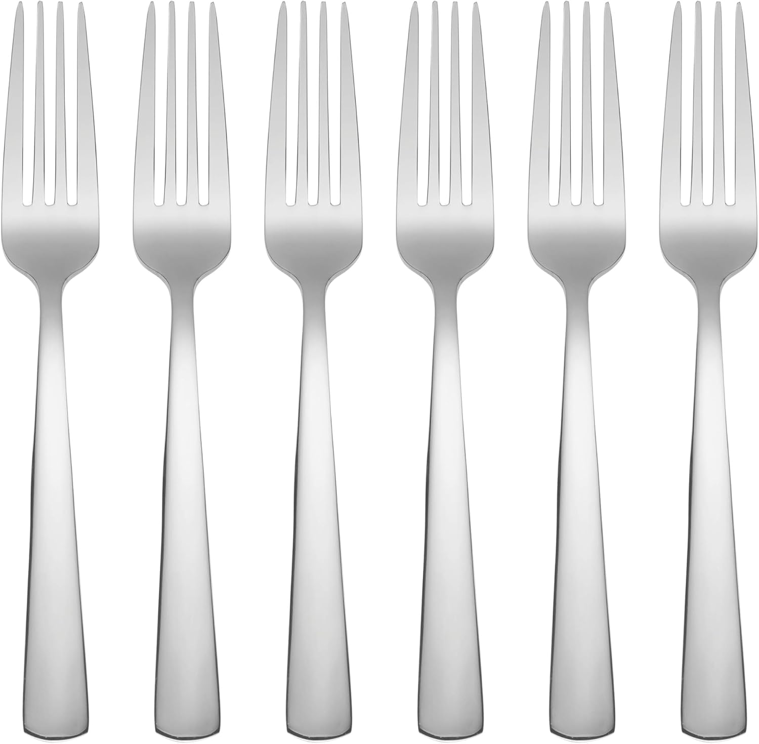 Oneida Aptitude Everyday Flatware Salad Forks  Set of 6  18/0 Stainless Steel  Silverware Set