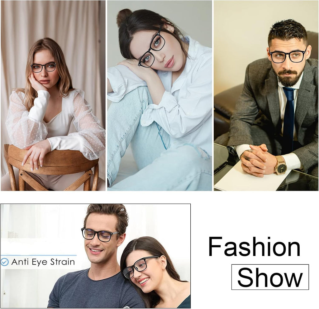 Blue Light Blocking Glasses for Women/Men Clear Frame Square Eyeglasses Computer Gaming Screen Glasses