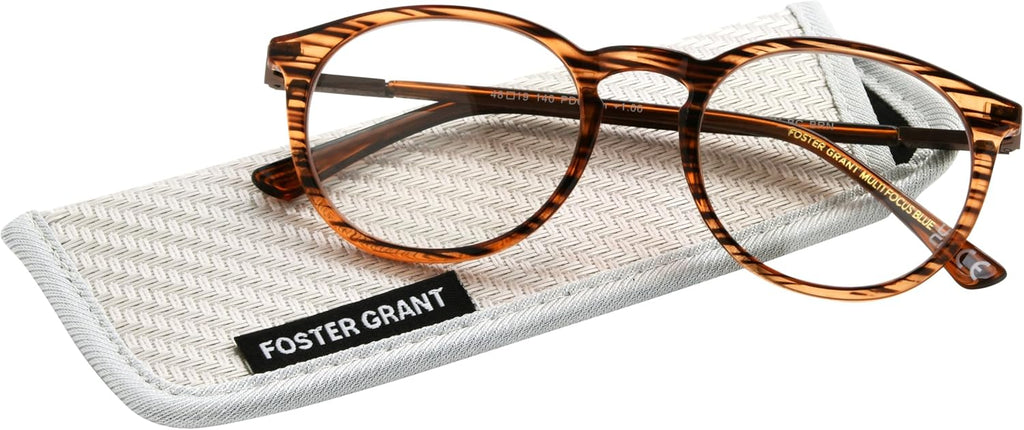 Foster Grant unisex-adult Mckay Multifocus Reading Glasses Round reading-glasses