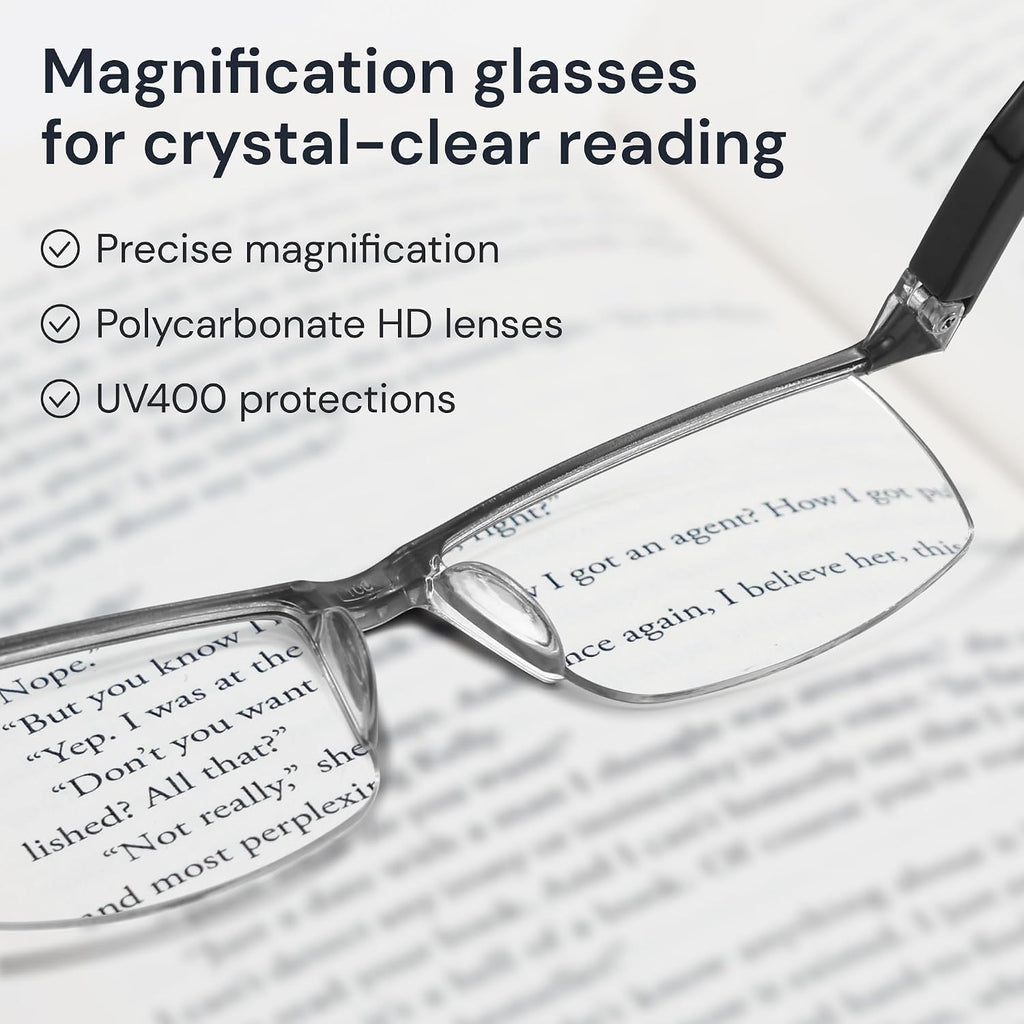 Gaoye 1.75 Executive Style Reading Glasses Men - Durable Readers with Blue Light Filtering- Comfortable Fit with TR90 Frames