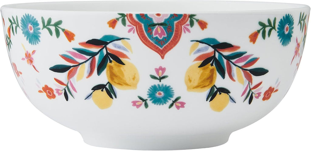 Mikasa Painted Medallion Set of 4 Bone China All Purpose Soup Cereal Bowl  18 Ounces