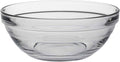 Duralex lys stackable clear bowl  0.5 quart  50 cl  5.5"  14 cm / set Of 6