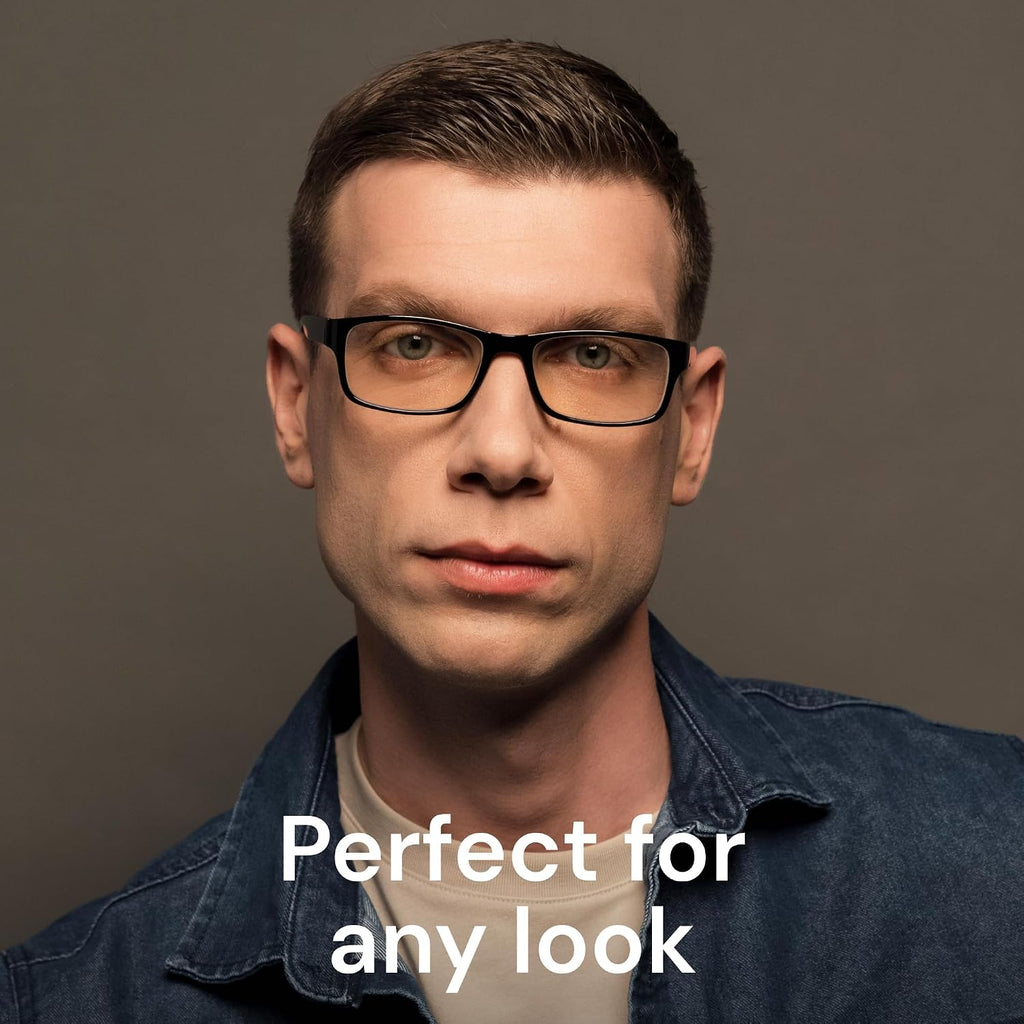 Gaoye 2-Pack of Reading Glasses +0.75 - Blue-Light Filter  UV Protection - Readers with Rectangle Frames