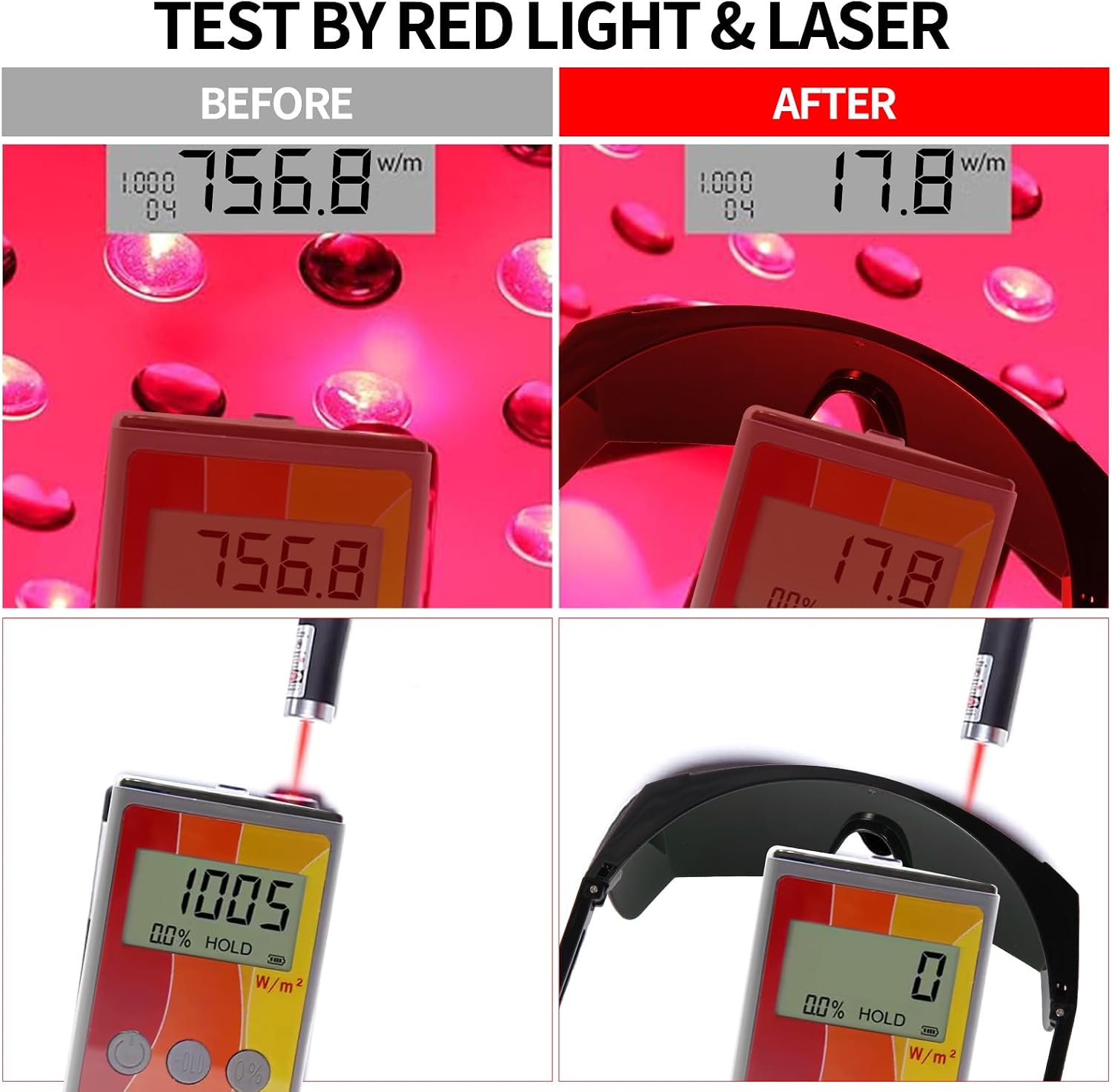 FreeMascot IPL 200nm-2000nm Laser Safety Glasses for Laser Hair Removal Treatment and Laser Cosmetology Operator Eye Protection with Case (Green)