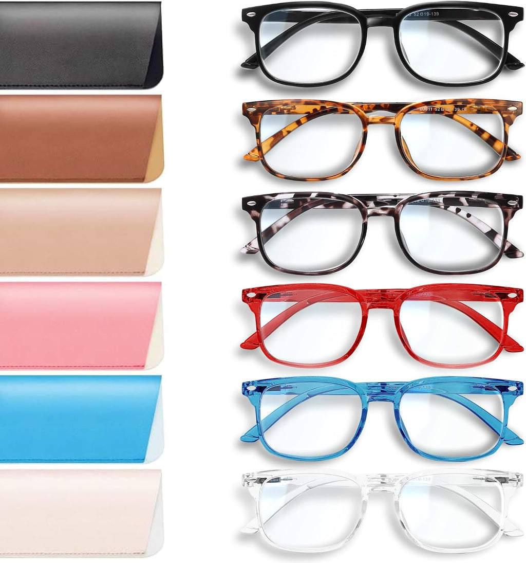 NOVIVON 6 Pack Reading Glasses for Women  Reading glasses men  Blue Light Blocking Readers  Computer eye glasses  Cheaters