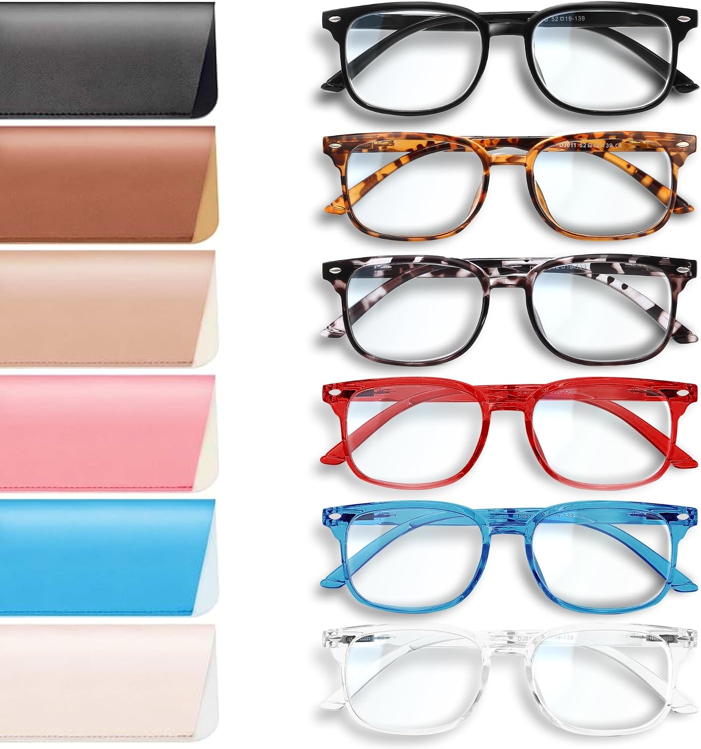 NOVIVON 6 Pack Reading Glasses for Women  Reading glasses men  Blue Light Blocking Readers  Computer eye glasses  Cheaters