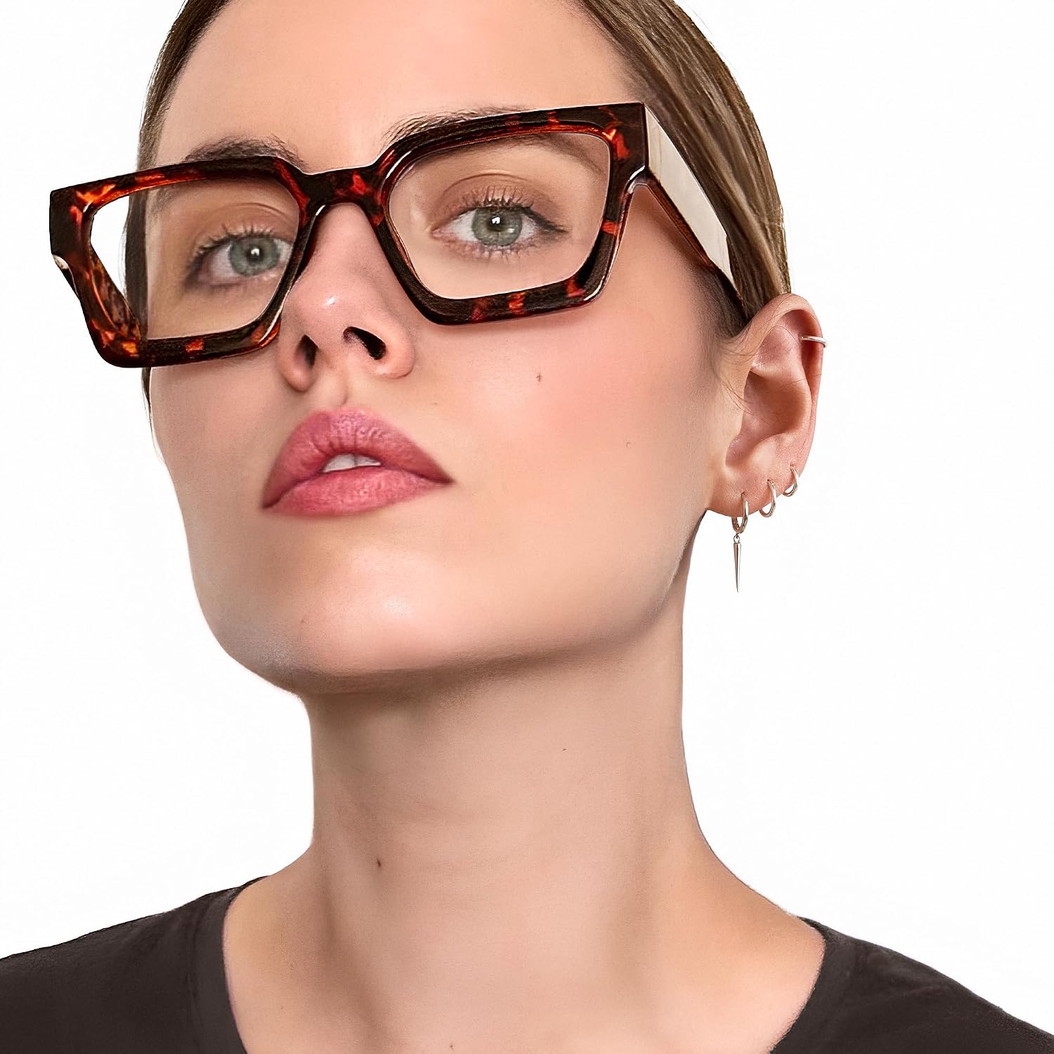 livho Oversized Blue Light Blocking Glasses for Woman and Men - Rectangle Fashion Glasses for Computer  Chic Preppy Frame