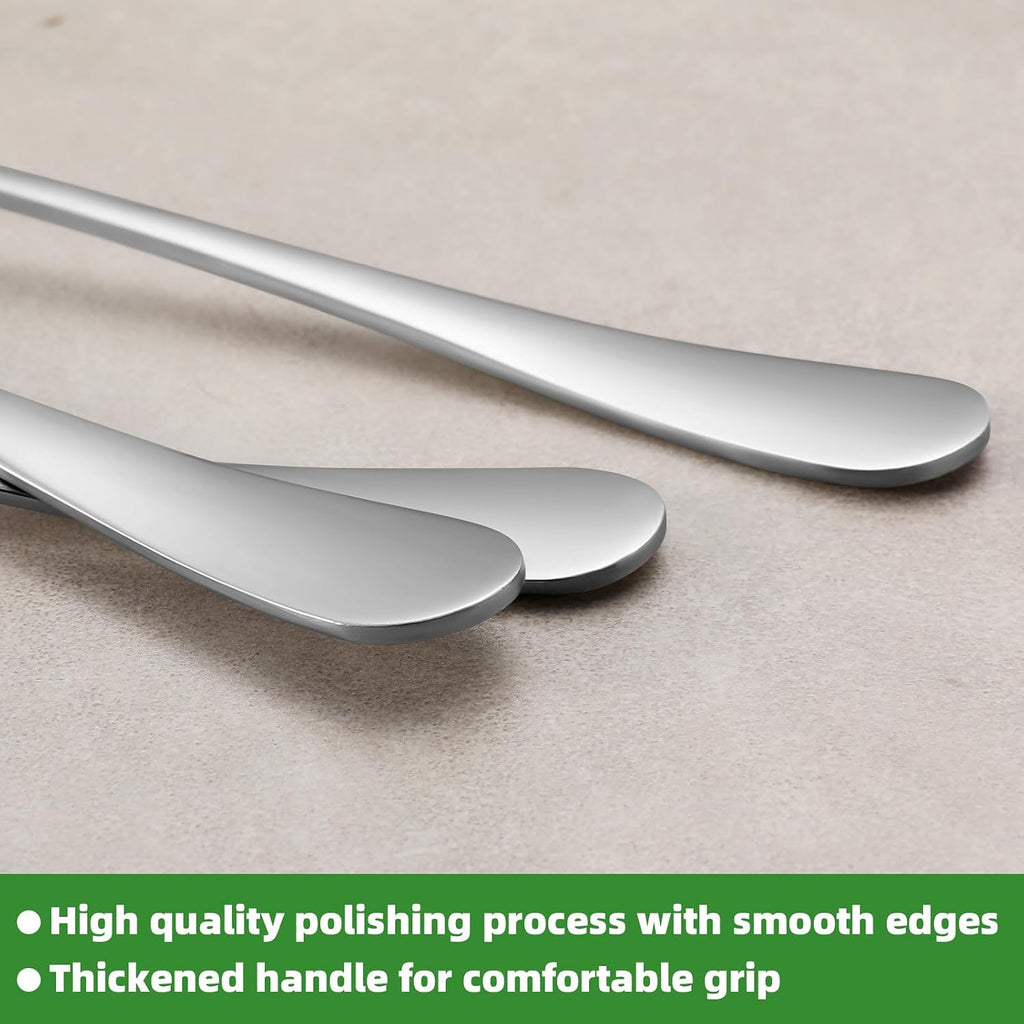 12 Piece Dinner Forks Set  Food-Grade Stainless Steel Forks Silverware  Cutlery Fork  Salad Fork  Metal Forks for Home  Kitchen or Restaurant  Mirror Polished  Dishwasher Safe - 7.3 Inch