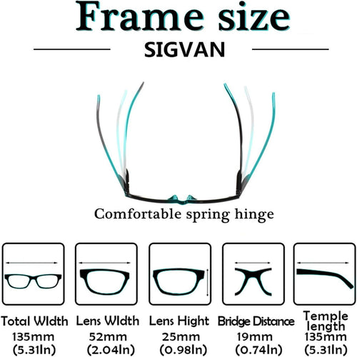 5 Pack Spring Hinge Reading Glasses Rectangular Fashion Quality Readers for Men and Women (5 Pack Mix  1.25)Medium