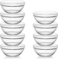 Sweejar 5.5 inch Glass Soup Bowls Set  20 oz Cereal Bowls  Bowls Set for Cereal Soup Salad Pasta Rice Oatmeal  9 pack