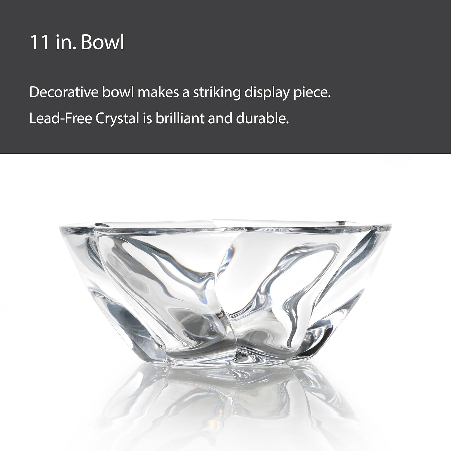 Mikasa Cassia Crystal Glass Bowl  11 Inch