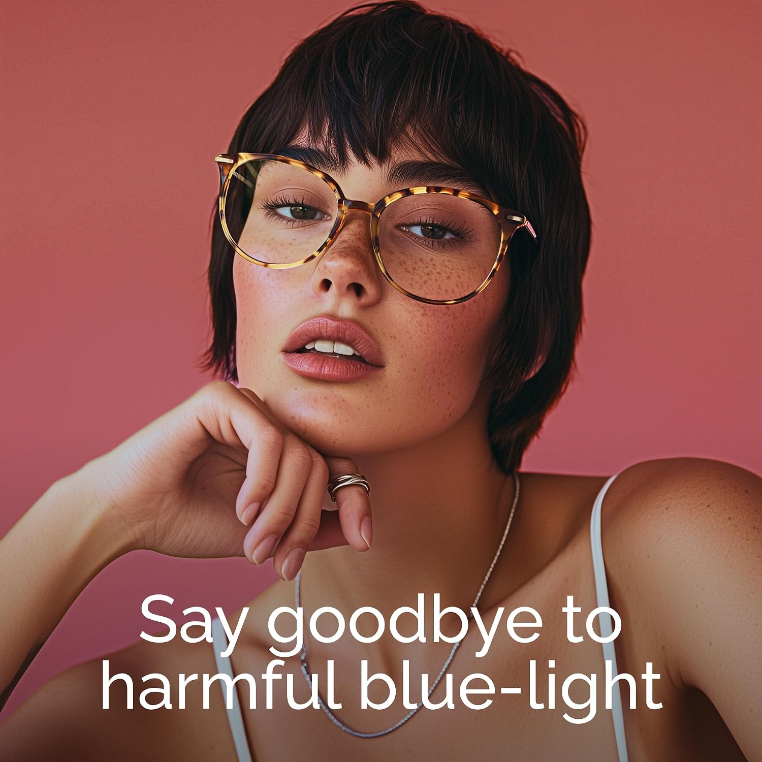 Gaoye Blue Light Blocking Glasses - Trending Round TR90 Frames  Metal Arms  UV400 Protection - Matching Soft Case