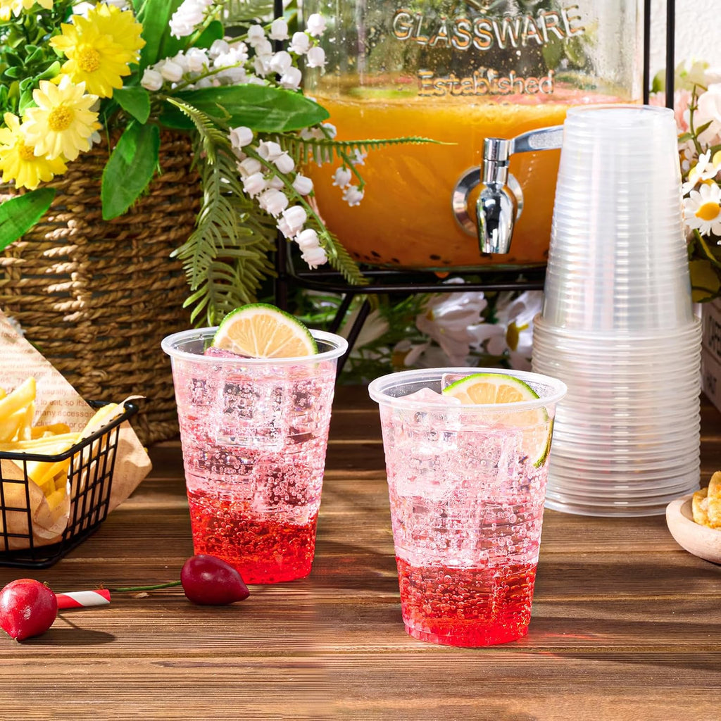 Lilymicky 1000 PACK 9 oz Clear Plastic Cups  9 Ounce Disposable Drinking Cups for Birthday Parties  Picnics  Ceremonies  and any Events