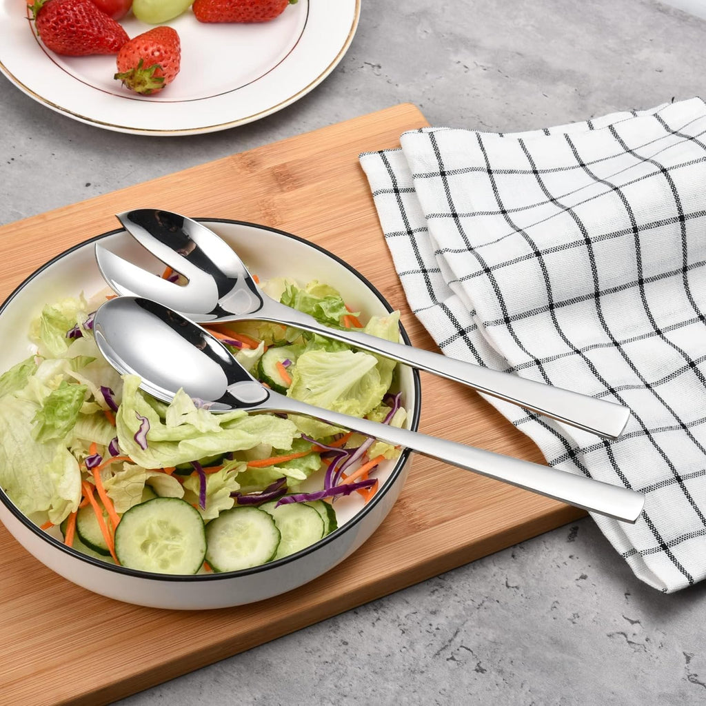 IMEEA Salad Servers 18/8 Stainless Steel Salad Serving Set Salad Fork and Spoon  10-Inch