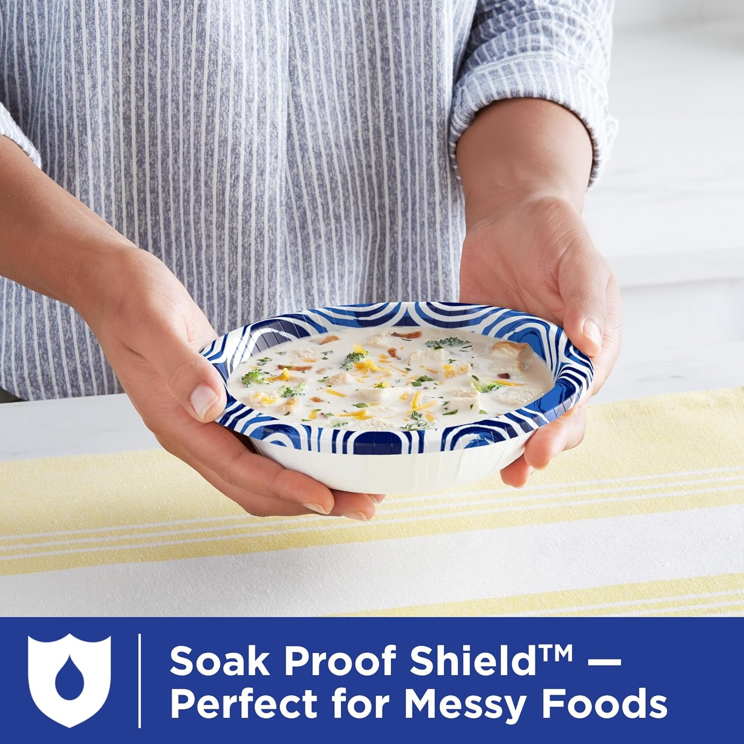 Dixie Ultra  Large Paper Bowls  20 Oz  26 Count  Microwave Safe  Compostable  Disposable Bowls Great For Breakfast  Lunch  And Dinner Meals
