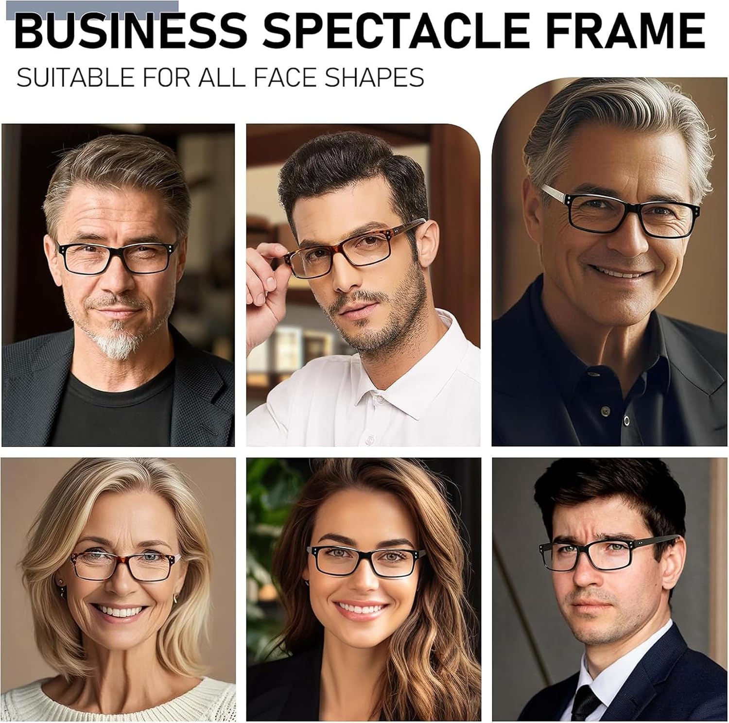 NORPERWIS Reading Glasses 5 Pairs Quality Readers Spring Hinge Glasses for Reading for Men and Women (5BLACK  6.00)