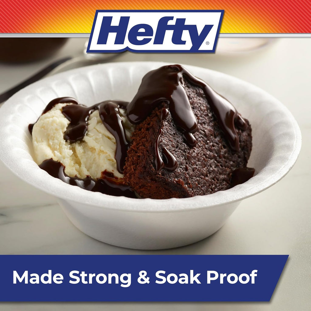 Hefty Everyday Soak-Proof Foam Bowls  12 Ounce  50 Count
