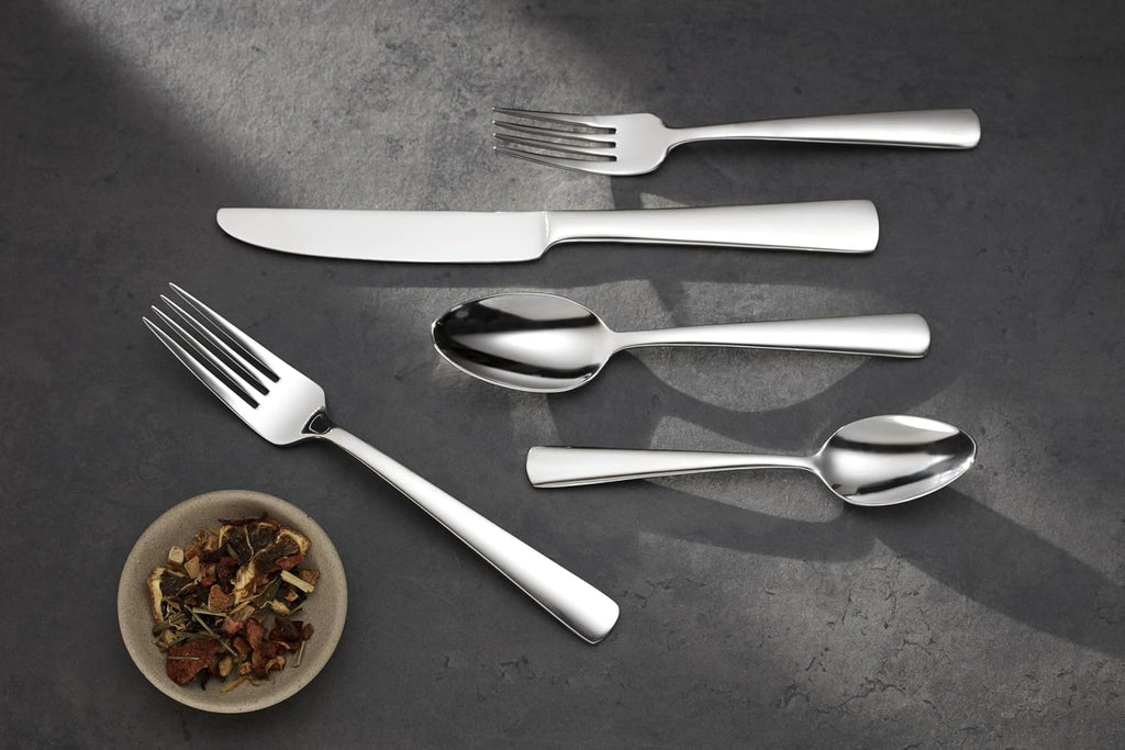 Oneida Aptitude Everyday Flatware Salad Forks  Set of 6  18/0 Stainless Steel  Silverware Set