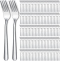 Syhood 300 Pcs Stainless Steel Dinner Forks Set 8 Inch Bulk Metal Forks Restaurant Silverware Mirror Polished Salad Dessert Utensils for Home Hotel Kitchen Event Supplies