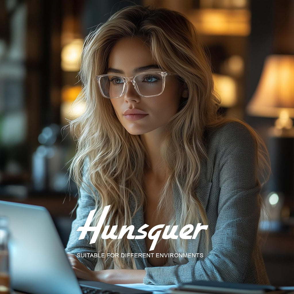 hunsquer Blue Light Glasses for Women Blue Light Blocking Glasses Men Computer Gaming Blue Screen Glasses Mens Blue Light Blocker Glasses