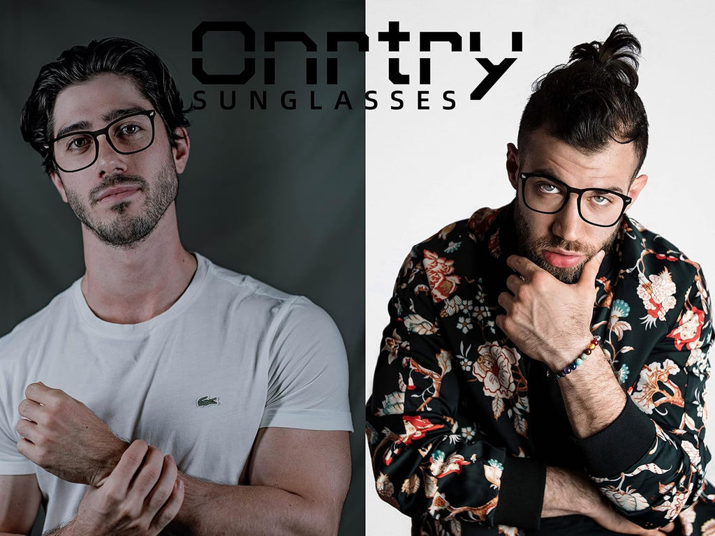 Onrtry Non Prescription Glasses for Men Women Square Clear Lens Eyeglasses