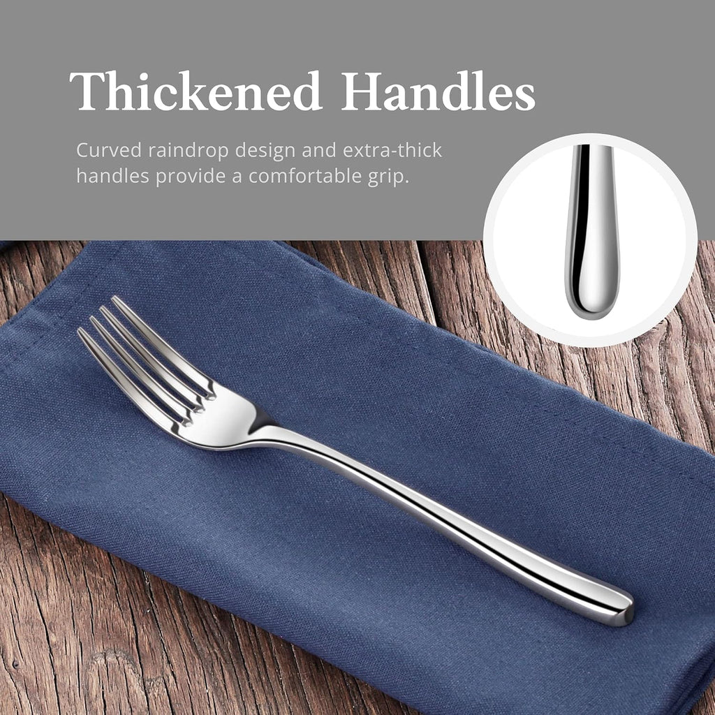 Artaste Rain II Forged 18/10 Stainless Steel (Silver (Set of 12)  Salad Fork (7-Inch))