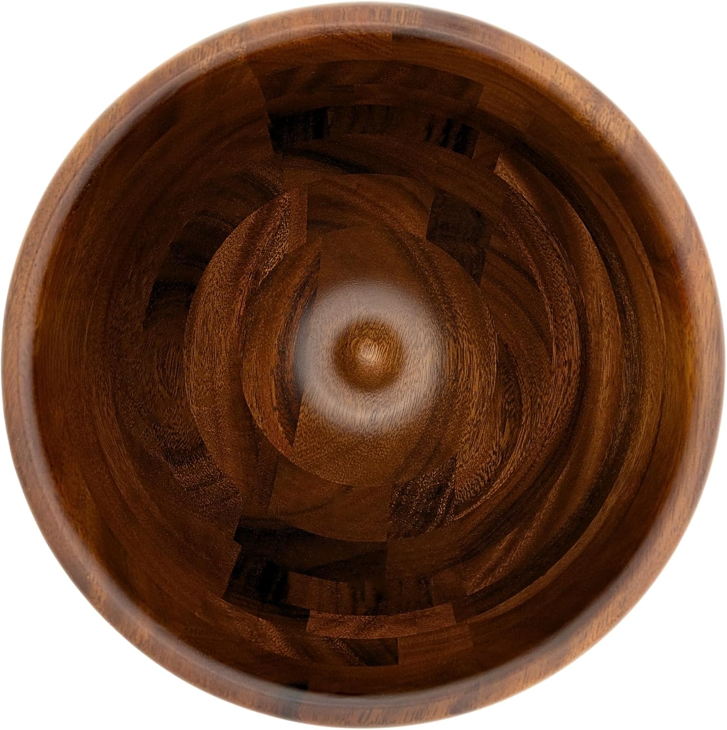 Premium Walnut Wood Mixing Bowl Compatible with KitchenAid 4.5 & 5 QT Tilt-Head Models – Natural True Walnut Wooden Bowl with Stainless Steel Locking Base | 5QT