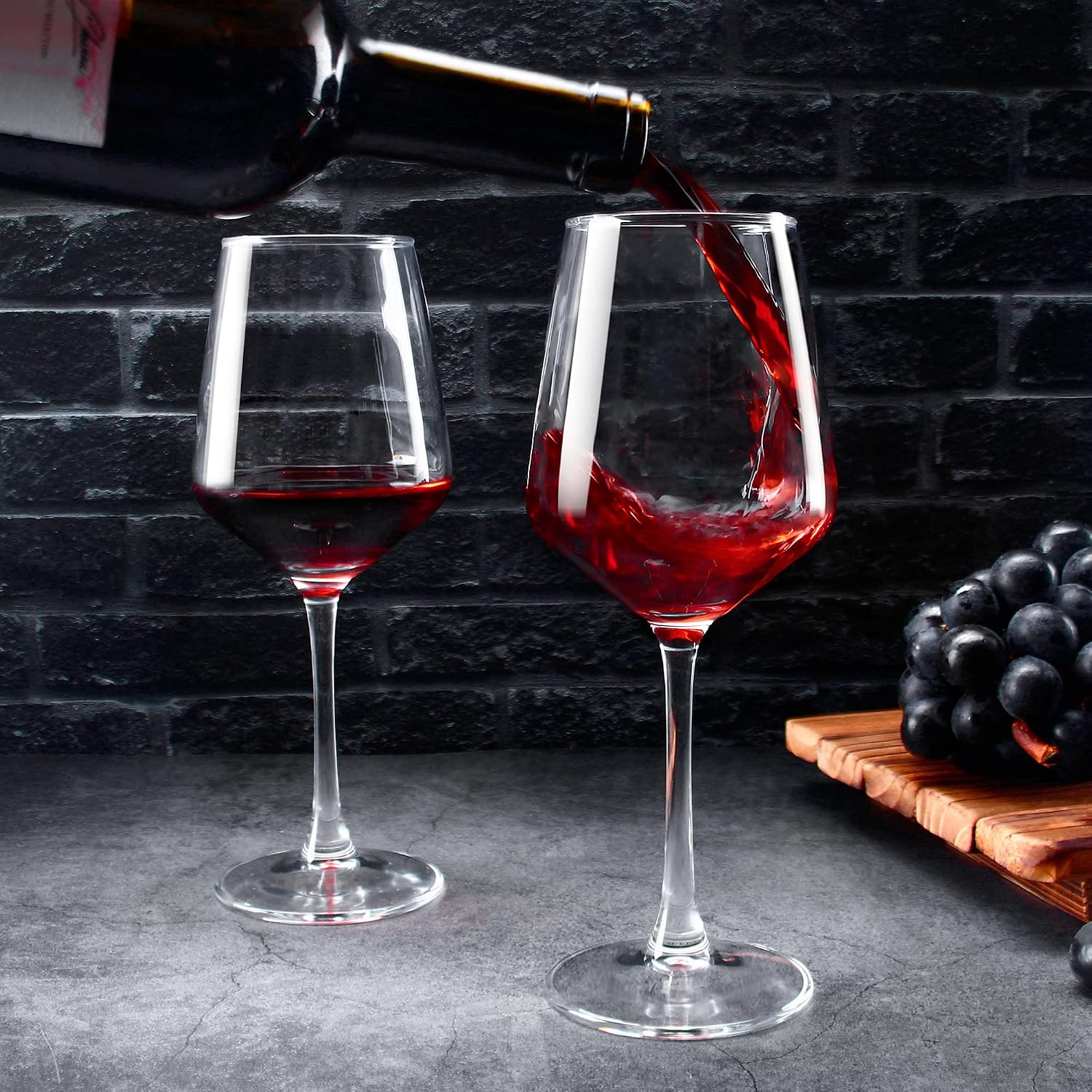 Wine Glasses Set of 12  12oz Clear Red/White Wine Cup  Long Stem Wine Glasses for Party  Wedding and Home