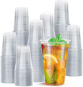 Prestee 400 Clear Plastic Cups - 16 oz Plastic Cups - Disposable Cup - PET Clear Water Cup - Beer Glass Party Mug - Holiday and Christmas Party Supplies