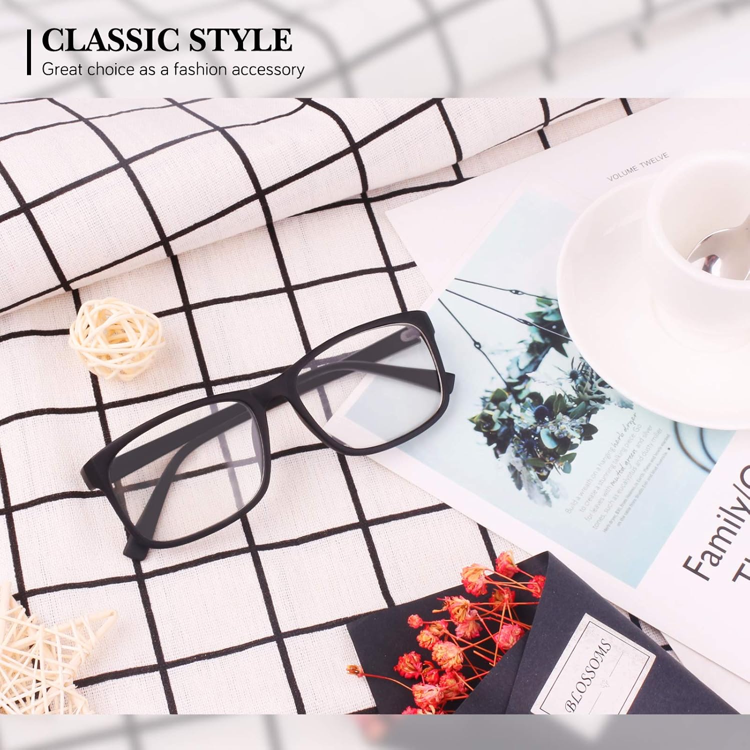 GQUEEN Fake Clear Glasses Non Prescription Glasses Eyeglasses Rectangular Frame  201512