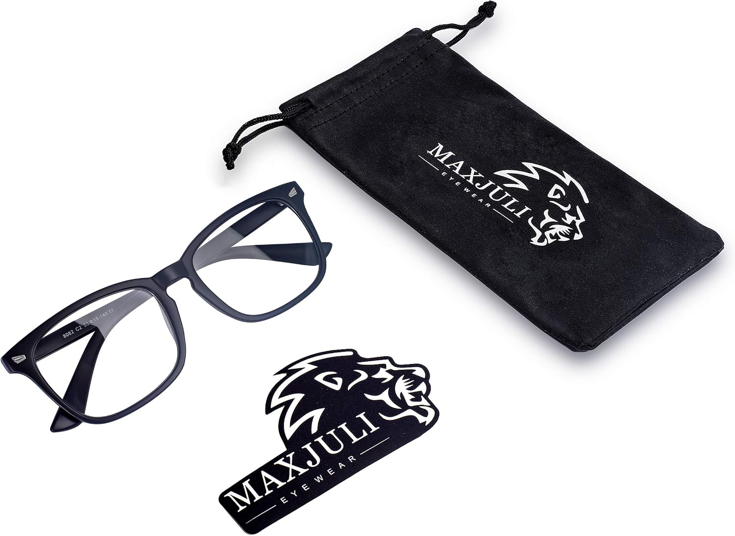 MAXJULI Blue Light Blocking Glasses Computer Reading/Gaming/TV/Phones Glasses for Women Men(Matt Black)