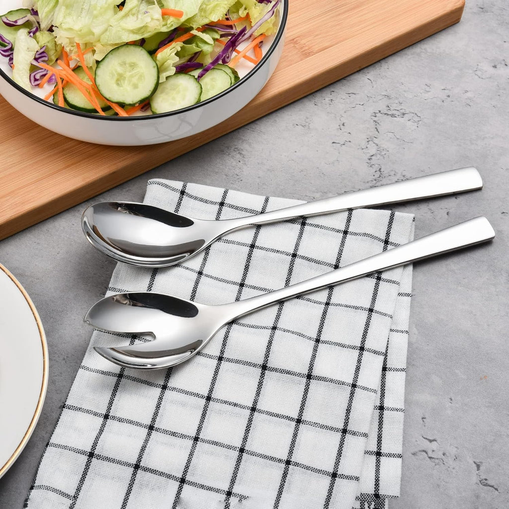 IMEEA Salad Servers 18/8 Stainless Steel Salad Serving Set Salad Fork and Spoon  10-Inch