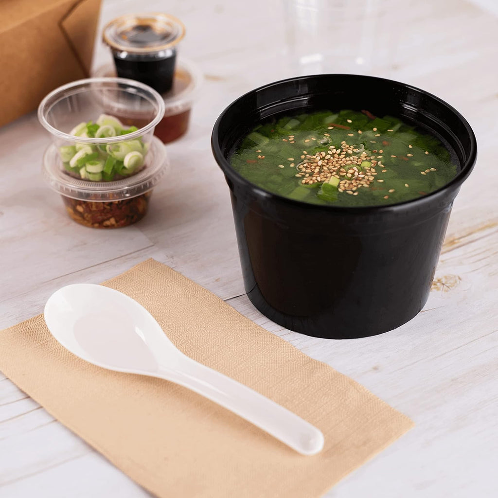 Karat Med-Heavy Weight Asian Soup Spoon - White -1 000 ct