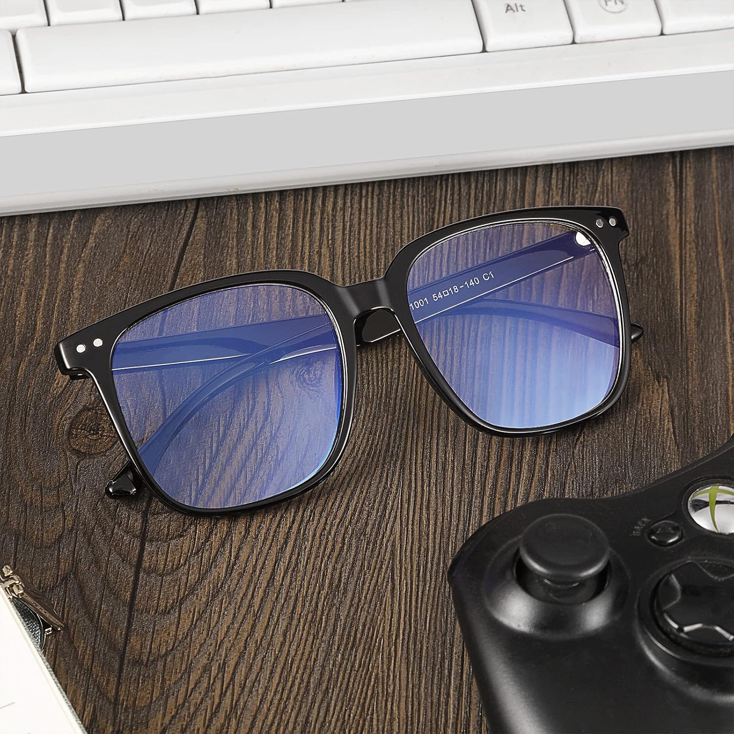 Oversized Square Blue Light Blocking Glasses for Women and Men - Gaming & Computer Anti-Fatigue